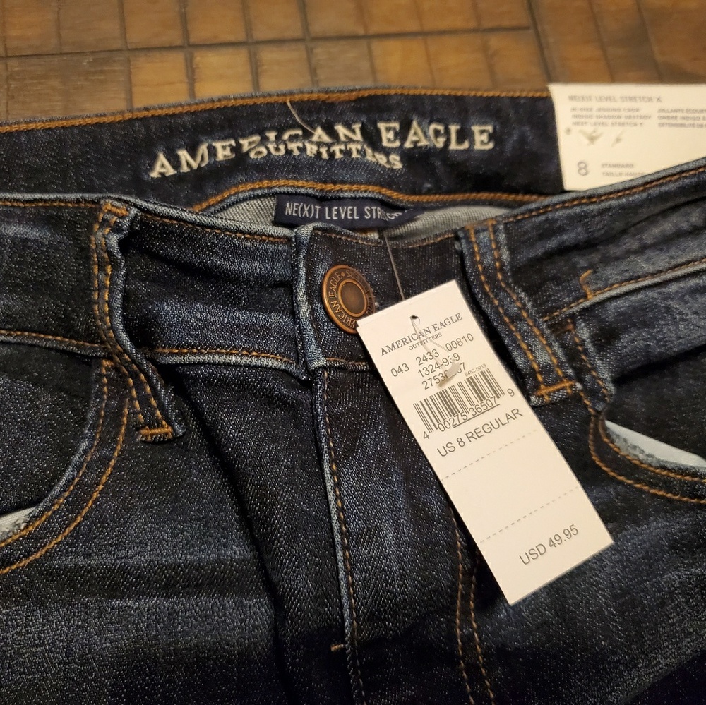 American Eagle high rise jeggings Crop size 8